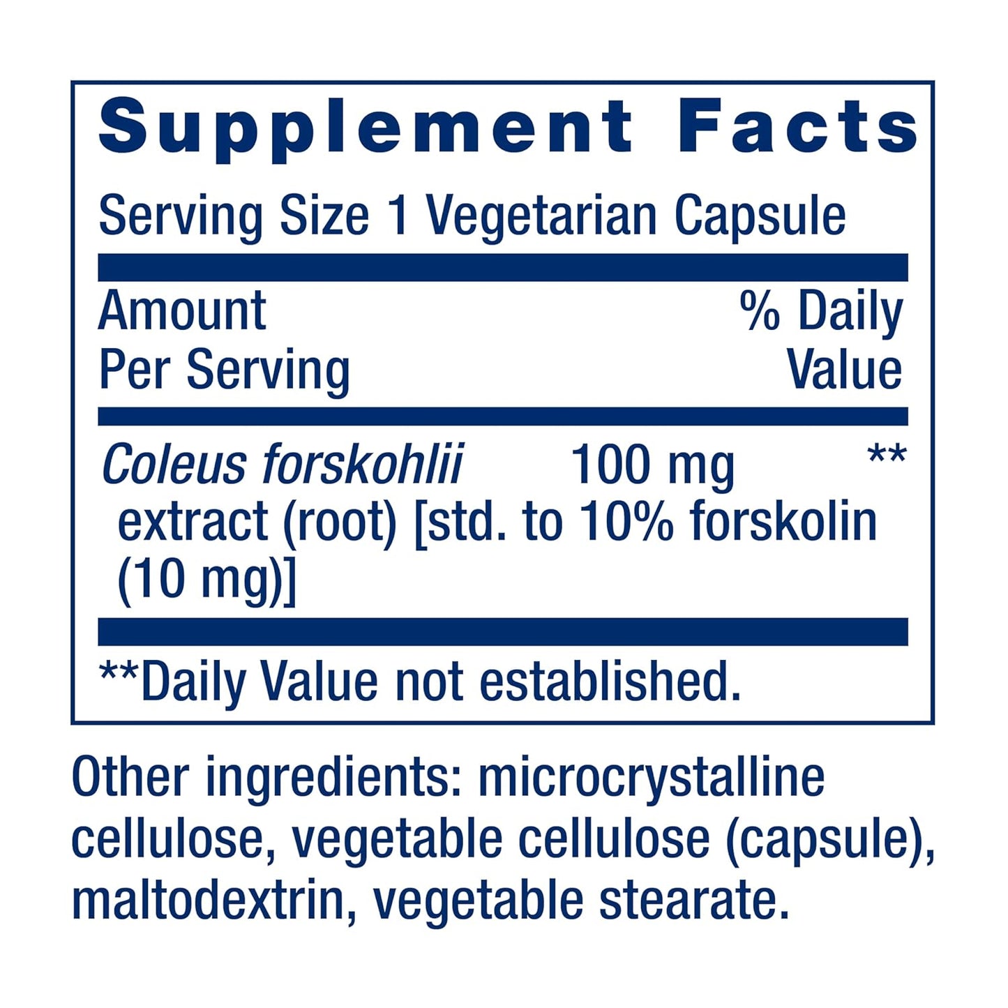 Life Extension Forskolin Capsules, 10 mg, 60-Count
