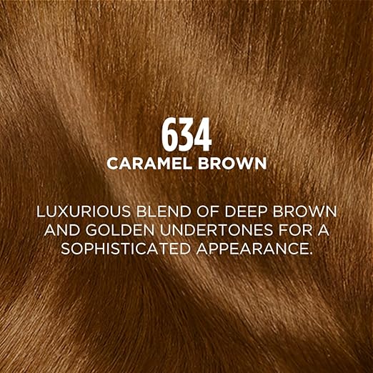 L'Oreal Paris Casting Creme Gloss Ultra Visible Hair Color, With No Ammonia, Caramel Brown 634, 100g + 60ml