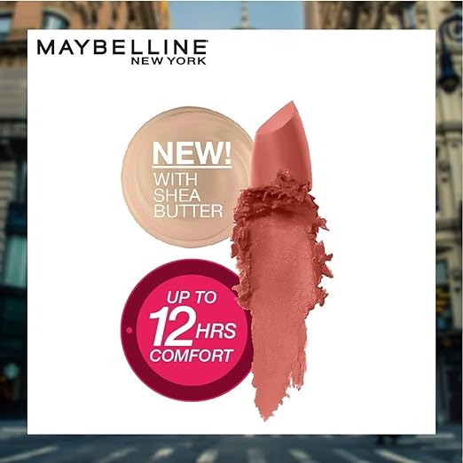 Maybelline Color Sensational Creamy Matte Lipstick, Nude Nuance, 0.15 Ounce