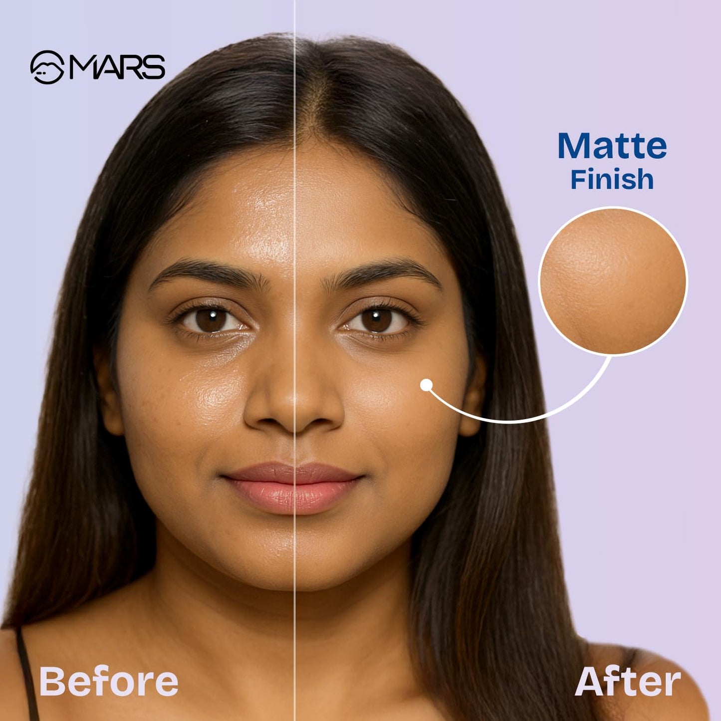 MARS All Oil Blotter Gel Compact for Poreless Effect (5gm) with Applicator | Oil Control | Mattifying Formula | Long-Lasting | Shine Free Matte Finish | Flawless Skin