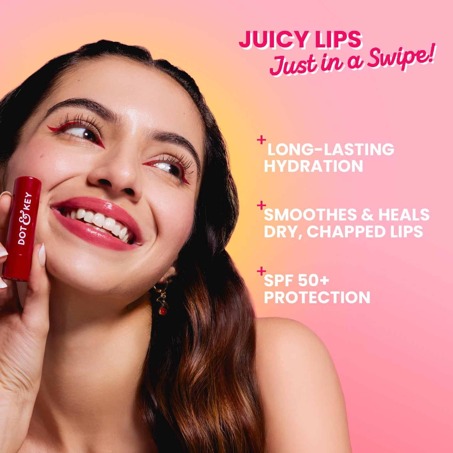 Dot & Key Barrier Repair Hydrating Lip Balm SPF 50 | Cherry Crimson | 4.5 gm