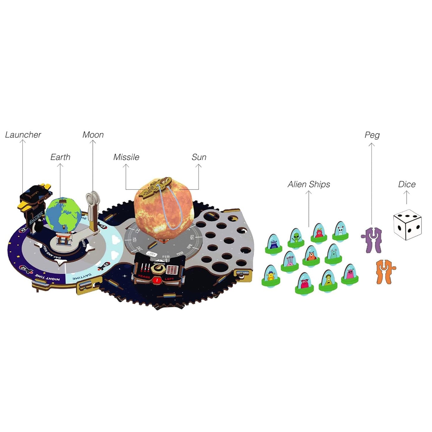 Smartivity Earth-Sun-Moon Space Toy for Kids 8-10-12-14 Years Old | Interactive 3D Model Kit