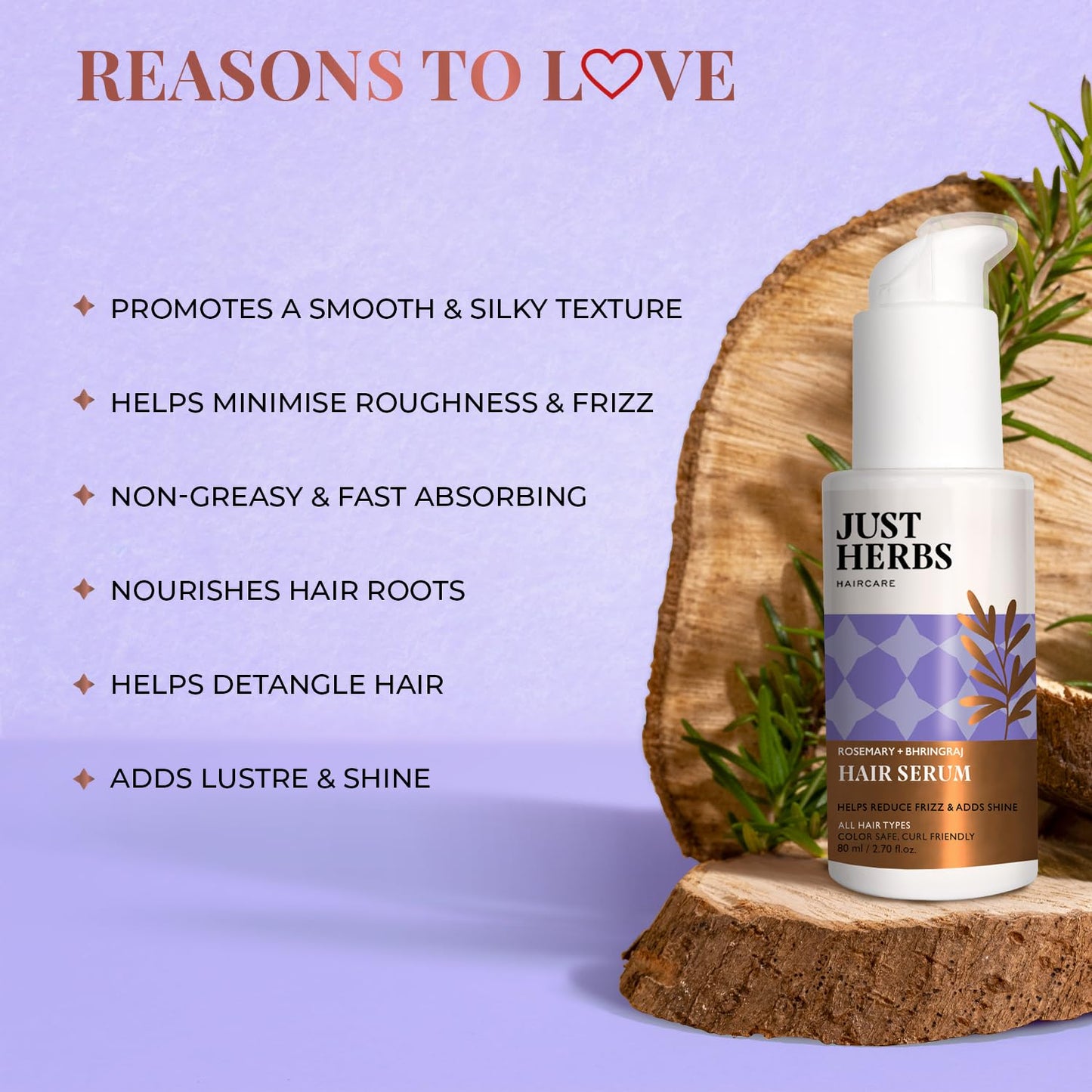 Just Herbs Rosemary Bhringraj Hair Serum 80 ml
