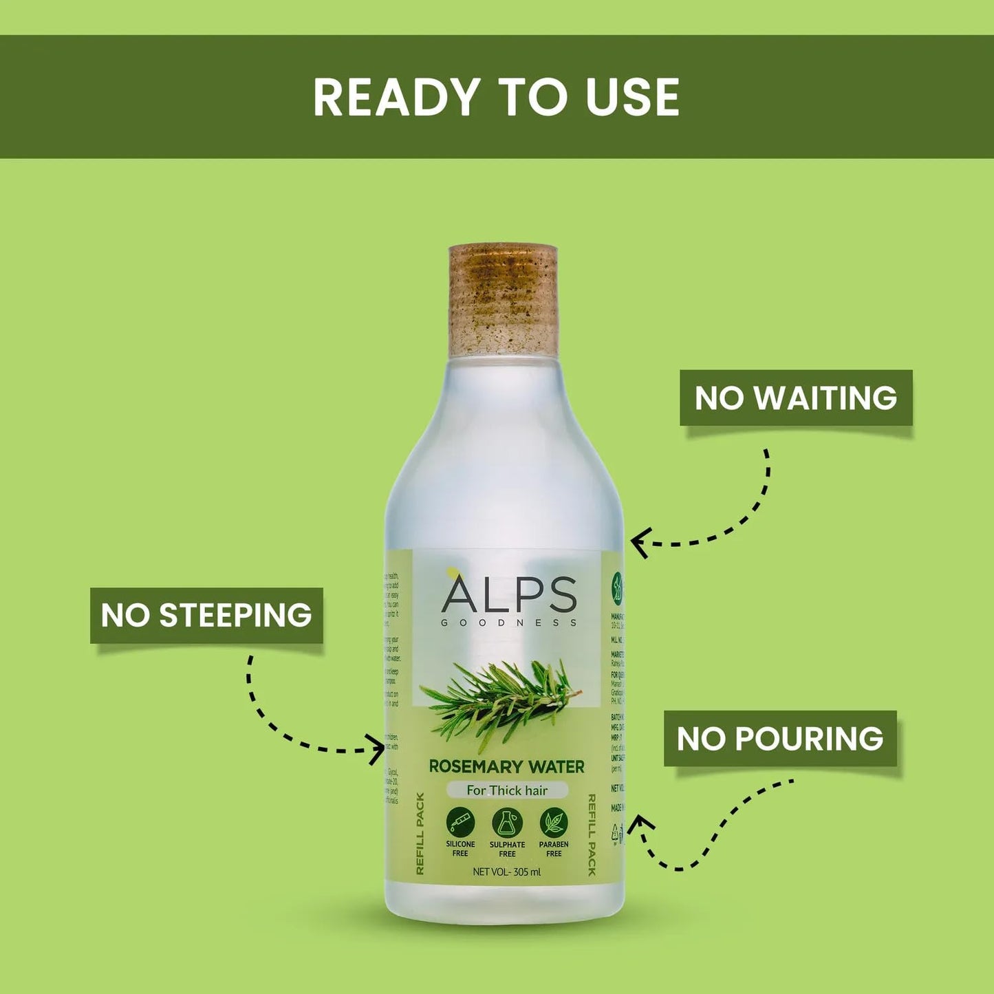 Alps Goodness Rosemary Water, 305 ml