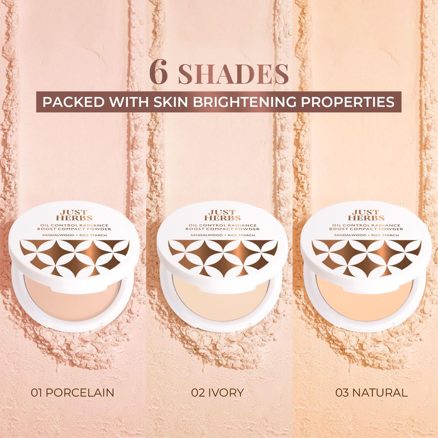 Just Herbs Oil Control Radiance Booster Age Defying Compact Powder 9 gm