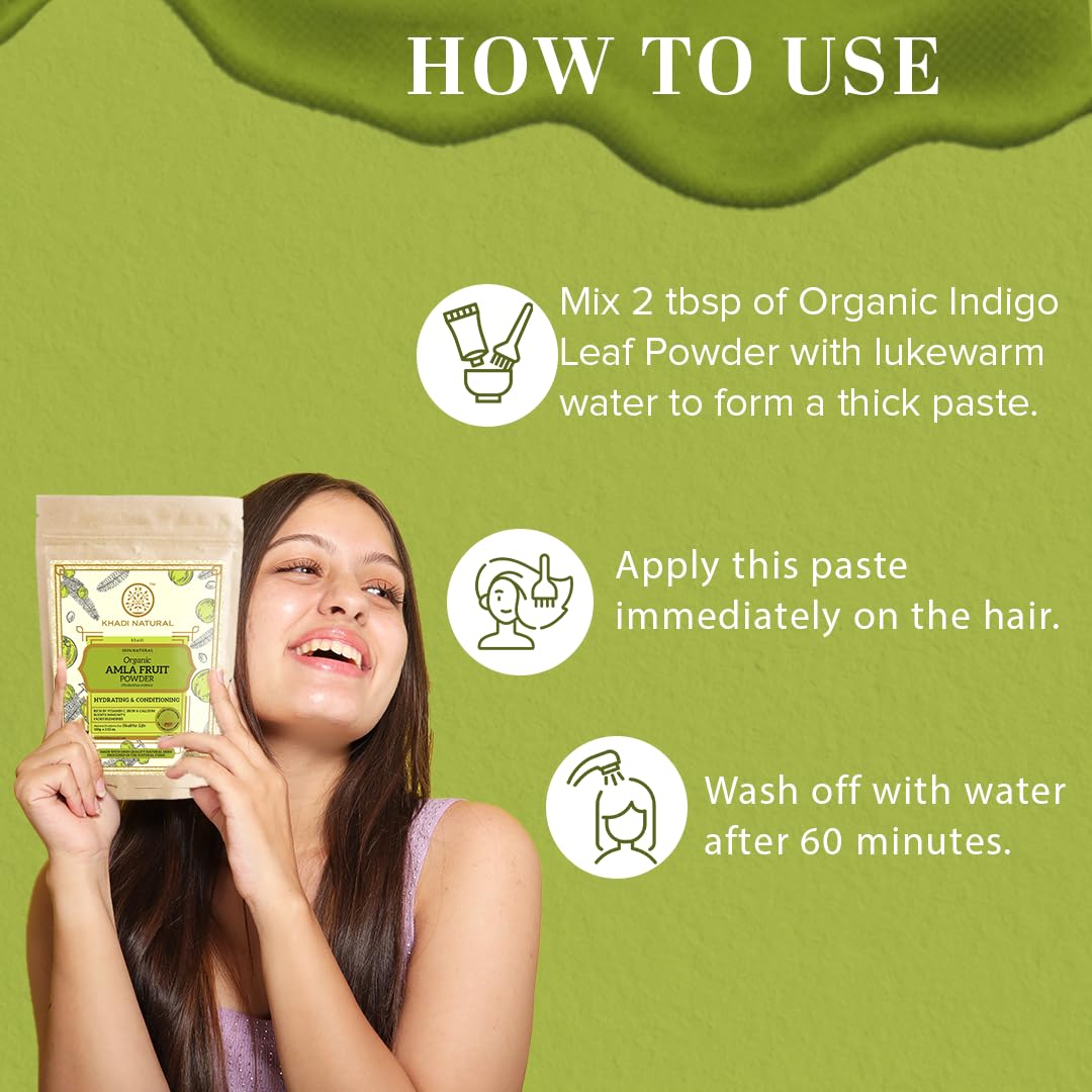 Khadi Natural Amla Fruit Organic Powder, 130 gm