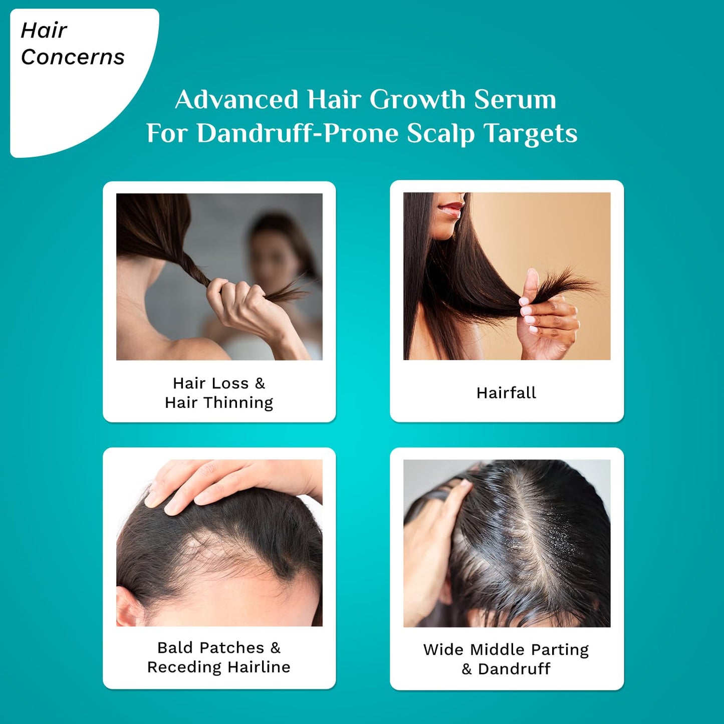 Pilgrim 3% Redensyl & 4% Anagain Advanced Hair Growth Serum, For Dandruff-Prone Scalp, 30 ml