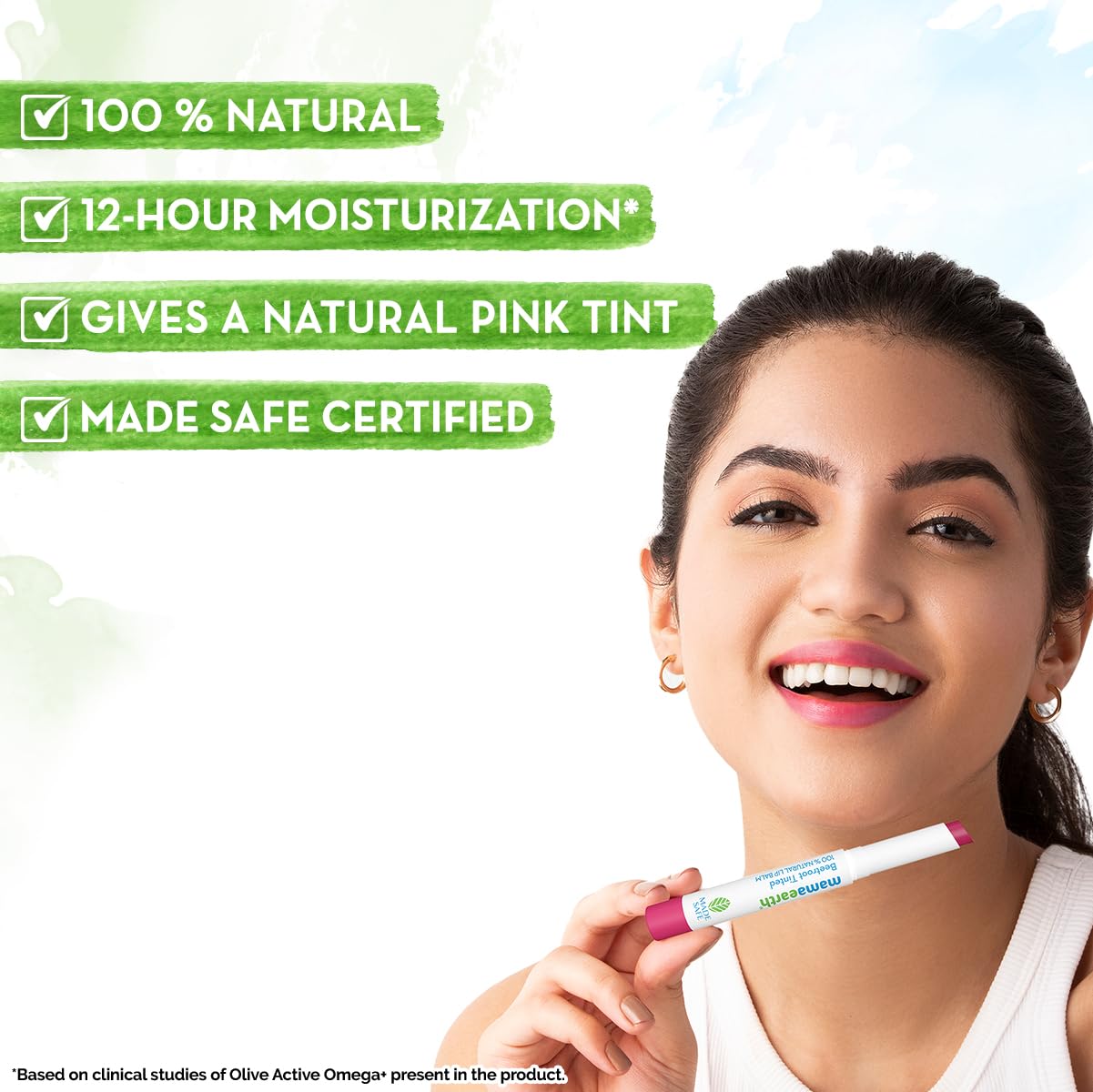 Mamaearth Beetroot Tinted 100% Natural Lip Balm with Beetroot & Beeswax - 2 g | | 12 Hr Moisturization | For Dry & Chapped Lips | Natural Pink Tint
