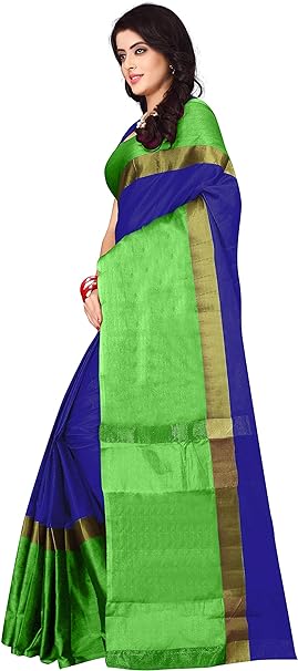 Dhruvi Trendz Soft Cotton & Silk Saree For Women Banarasi Saree