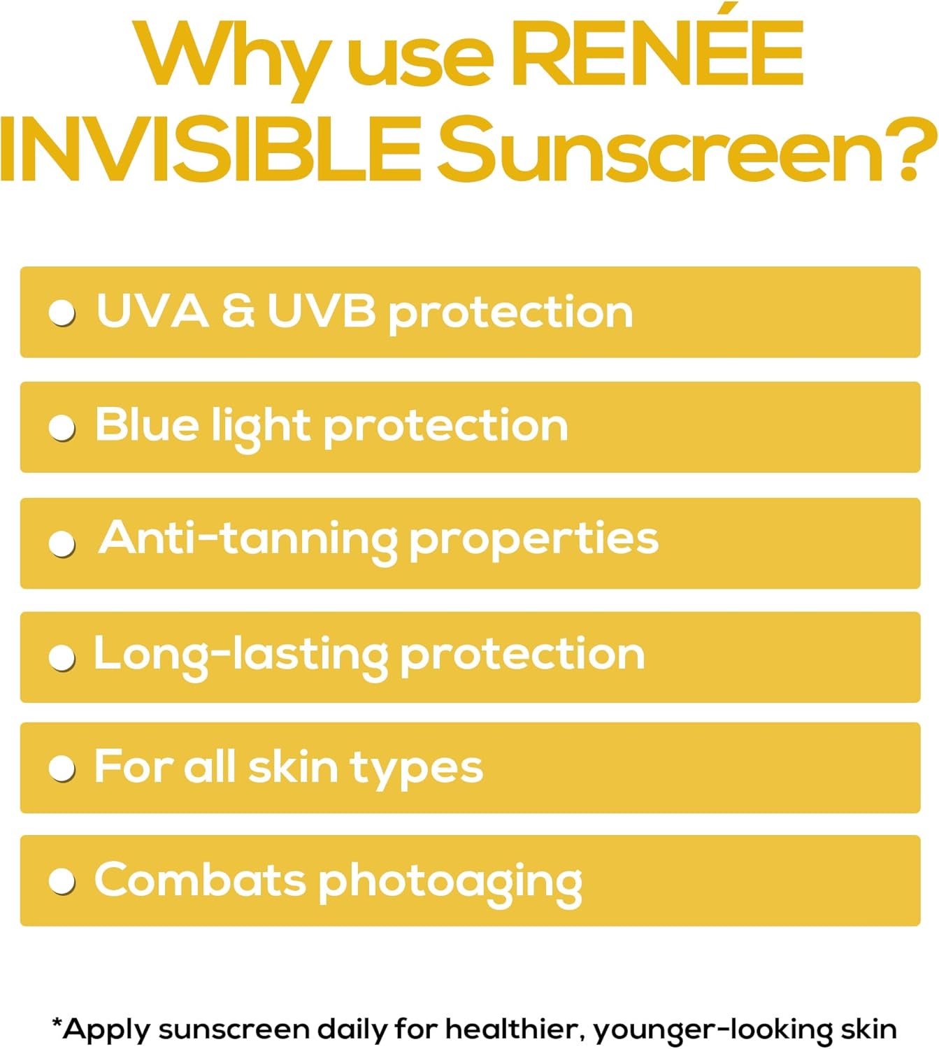 Renee All Season Invisible Sunscreen Gel,  Spf 50 Broad Spectrum Pa++++, 50 ml