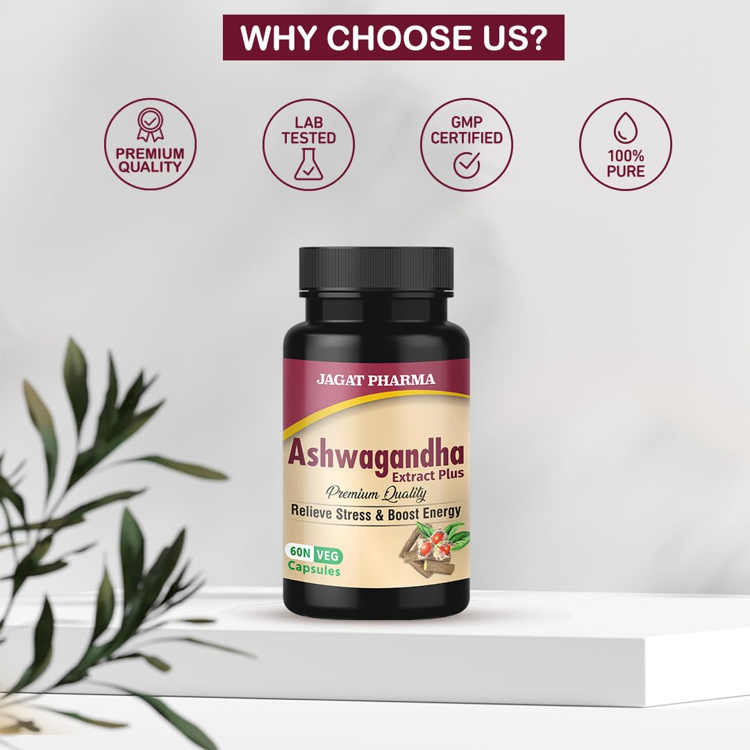 Ashwagandha 250 mg & Helps Boost Immunity Relieve Stress & Anxiety 60 Caps