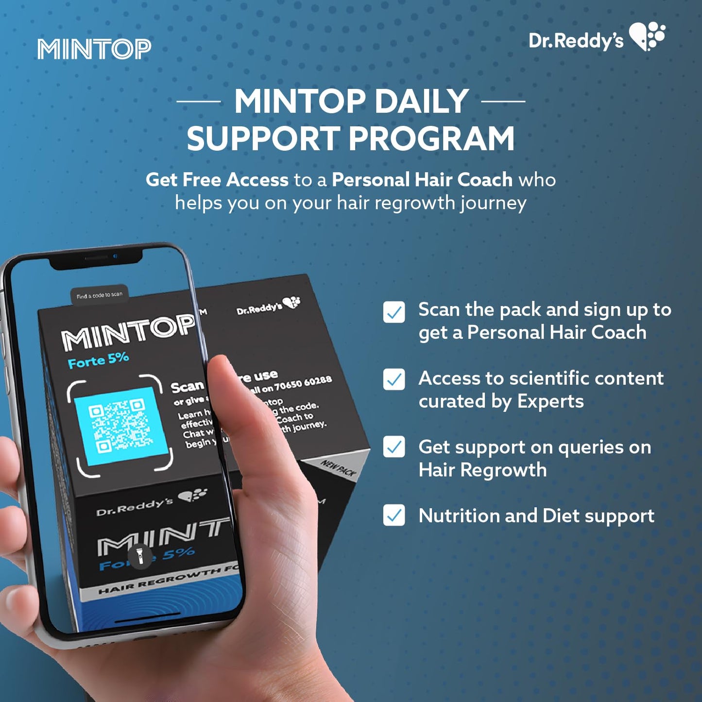 Mintop Forte 5% Solution Hair Restore Formula with Minoxidil, 60 ml