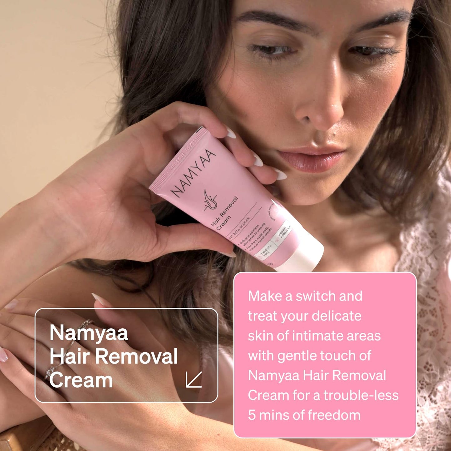 Namyaa Hair Removal Cream for Intimate Skin, 60 gram, Pack of 2