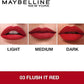 Maybelline New York Sensational Liquid Matte Lipstick - 03, Flush It Red