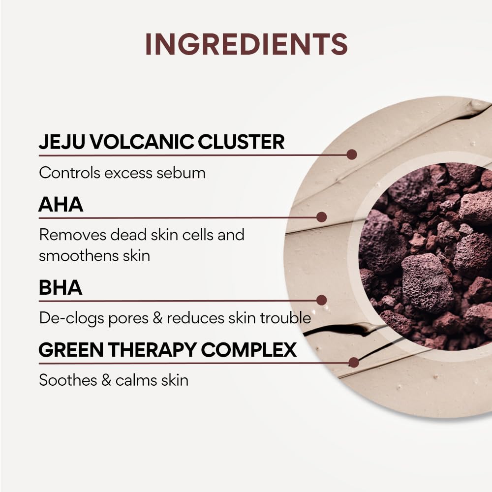 Innisfree Super Volcanic Pore Clay Mask, with Triple exfoliation with Volcanic Clusters & AHA, Korean Face Mask,  2X 100 ml