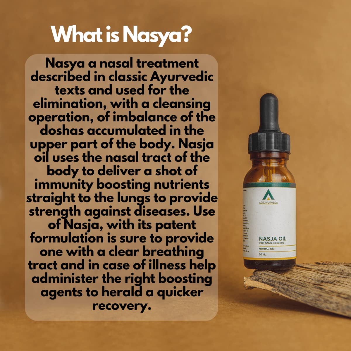 Age Ayurveda Nasja oil 30 ml Nasal Drop for Dry Nose Unblocked Nasal Congestion Sinusitis Allergies | Health And Nasal Immunity (Pack of 1)