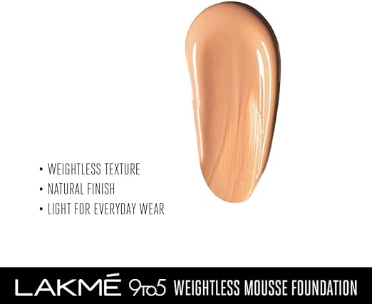 LAKME 9 to 5 Weightless Foundation Mousse Beige - Vanilla, 25g