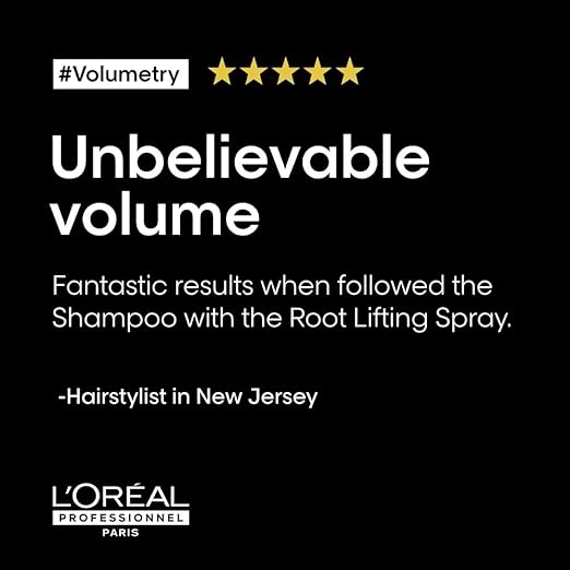 L’Oréal Professionnel | Volumetry Volumizing Shampoo | Removes Build Up & and Cleanses Scalp | With Salicylic Acid |300ml