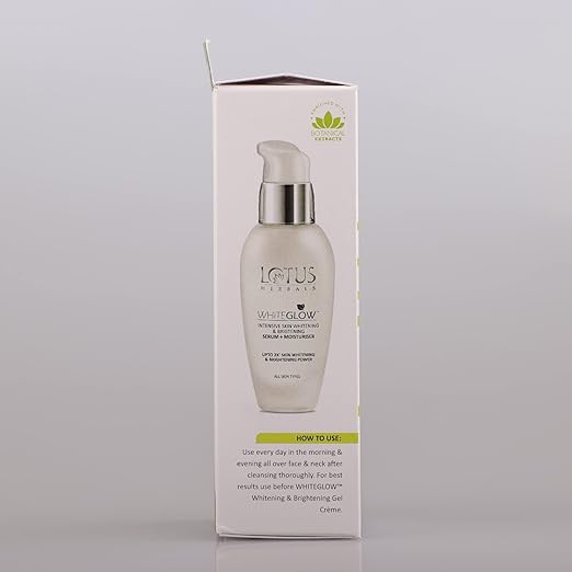 Lotus Herbals Whiteglow Intensive Skin Whitening & Brightening Serum + Moisturiser