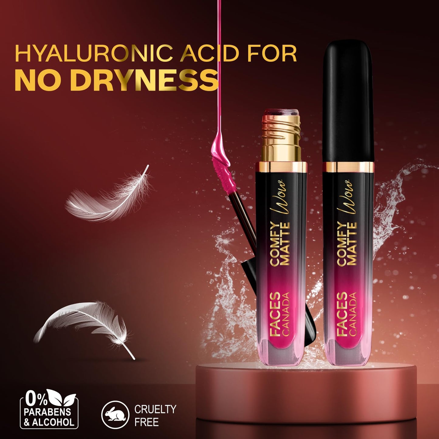 FACESCANADA Comfy Matte Wow Liquid Lipstick - Fuschia Fun 06, 3.8Ml | One Swipe Application | Highly Pigmented