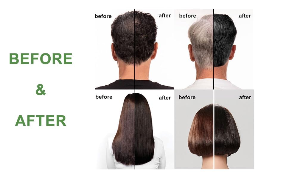 Urbanmac Fruit Vinegar Gel Hair Color Natural Hair Color Dye for Black Hair Dye (BLACK, 500ml x 2)