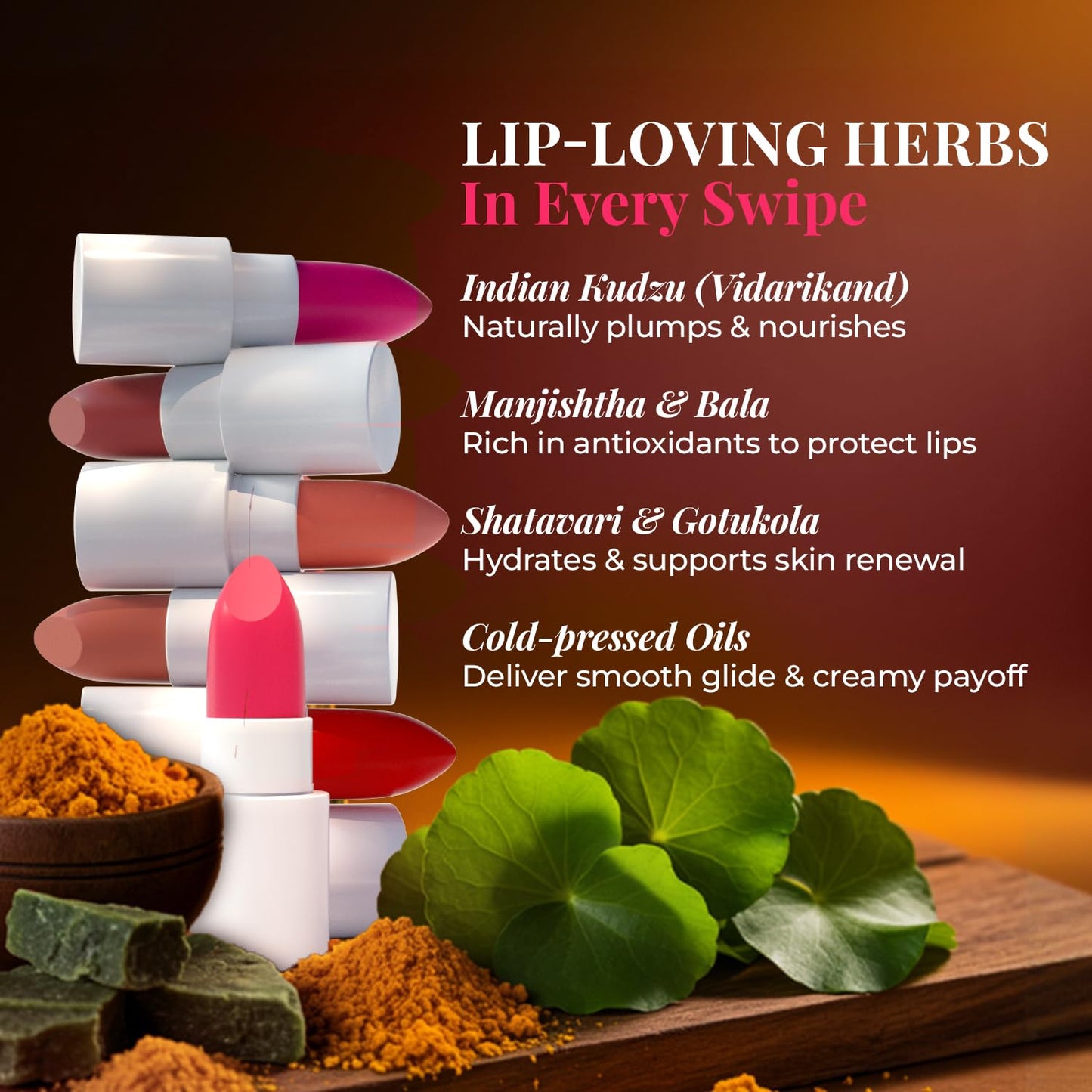 Just Herbs Ayurvedic Lipstick 9.6 gm