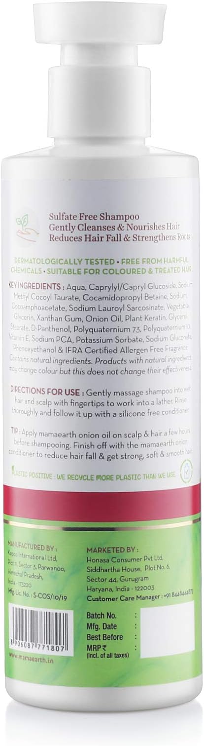 Mamaearth Onion Anti Hairfall Combo (Shampoo and Conditioner)- 250 ml each