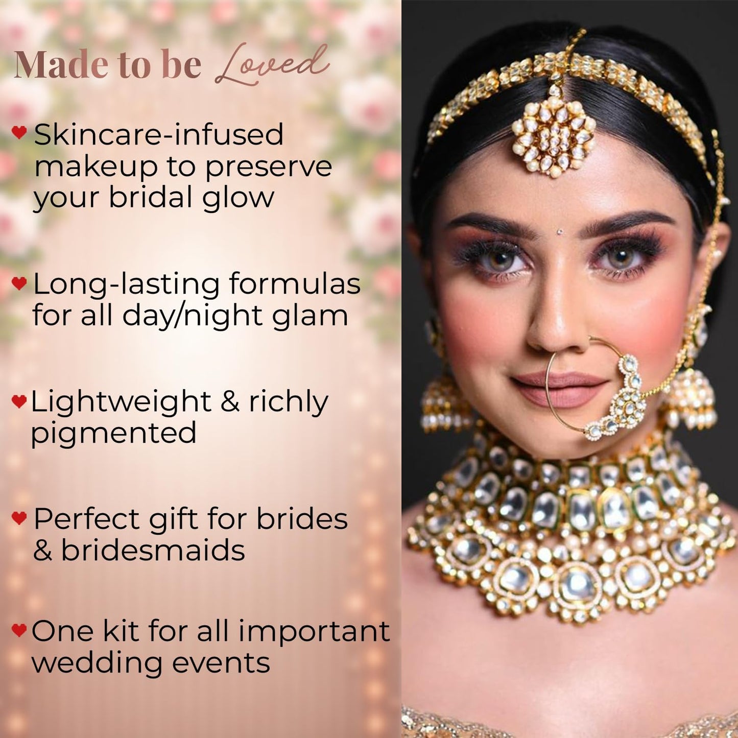 Just Herbs Wedding Kit Glam Essentials With Matte Lipstick (Pack Of 9)