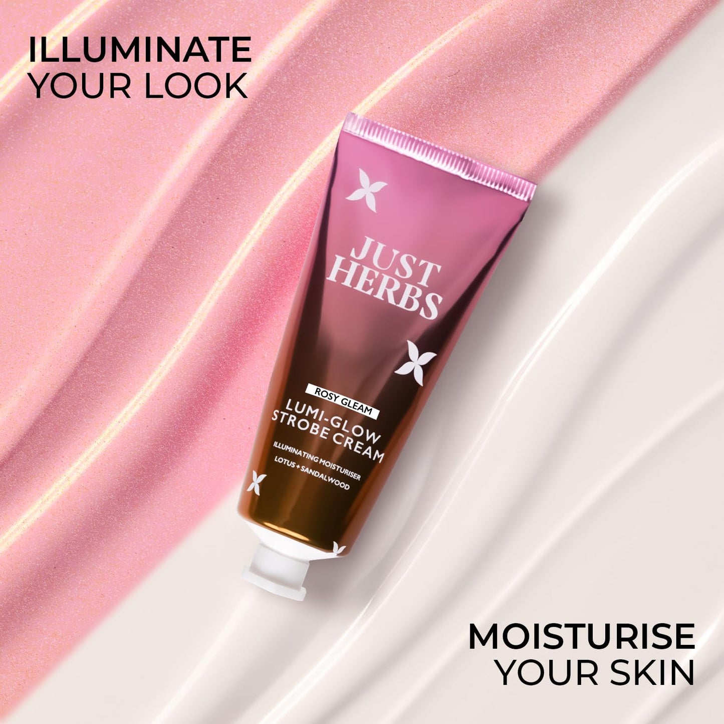 Just Herbs Lumi Glow Strobe Cream with Lotus & Sandalwood 30 gm