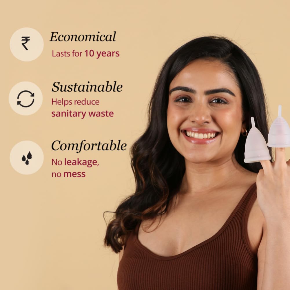 Carmesi Menstrual Cup for Women | Medium Size - With Free Pouch