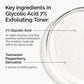 The Ordinary Glycolic Acid 7% Exfoliating Toner, Brightening and Smoothing Daily Toner for More Even-Looking Skin Tone, 100ml