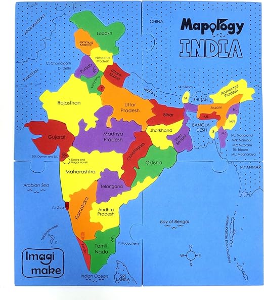 Imagimake Mapology India- States of India-Educational Toy- for Boys & Girls