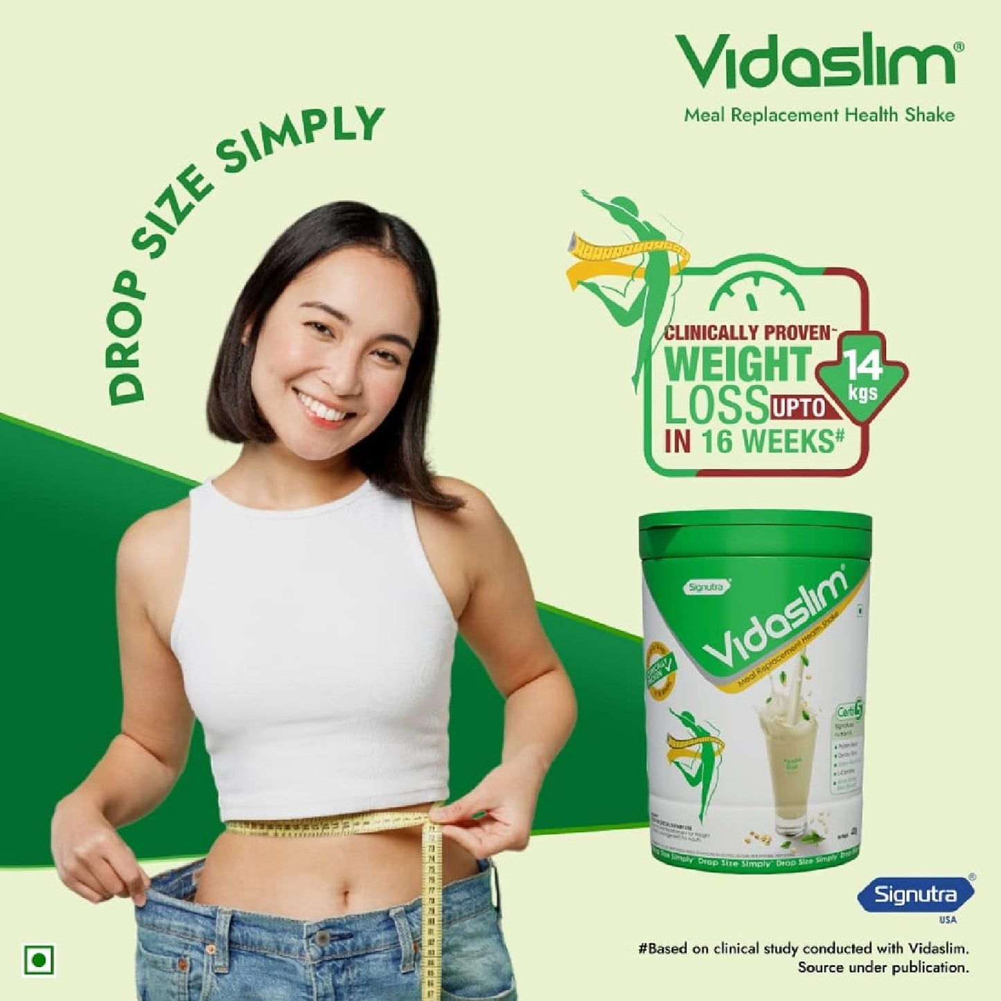 Vidaslim Meal Replacemen Health Shake For Weight Control & Management, 400 gm, Vanilla Elixir