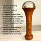 Livronic Kansa Wand Massager with Teak Wooden Handle, 4.5 cm Bronze Cup