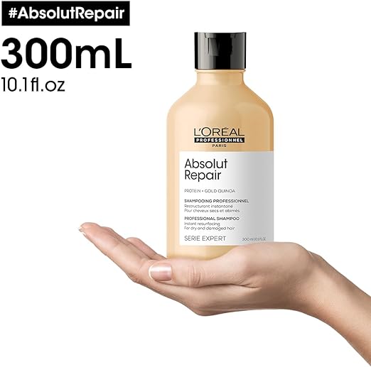 LOreal  Professionnel Shampoo, Dry And Damaged Hair, Serie Expert Absolut Repair, 300ml