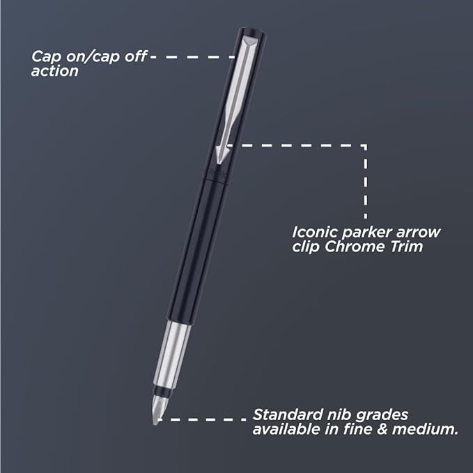 Parker Vector Standard Calligraphy CT Fountain Pen (Black)