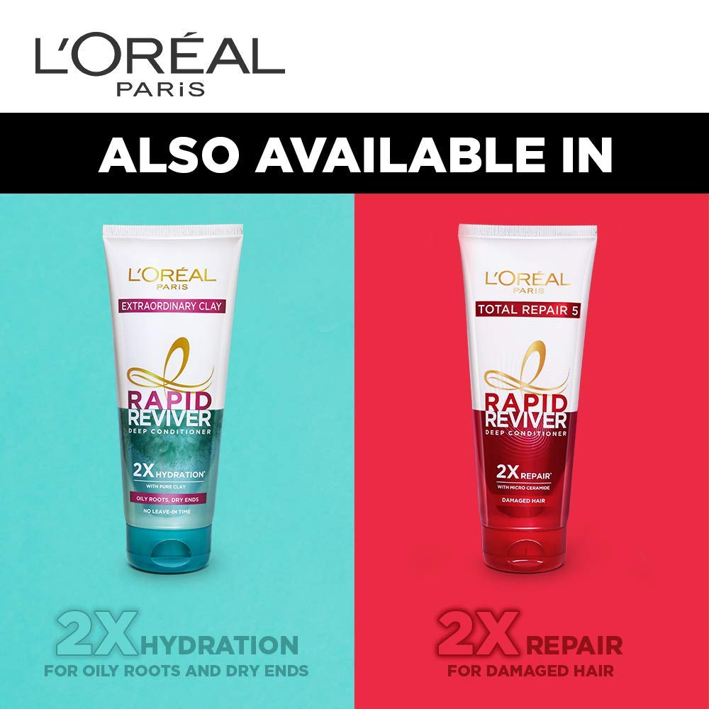 Loreal Paris Rapid Reviver 6 Oil Nourish Deep Conditioner, With Micro-Oils, 180 ml Pack of 2