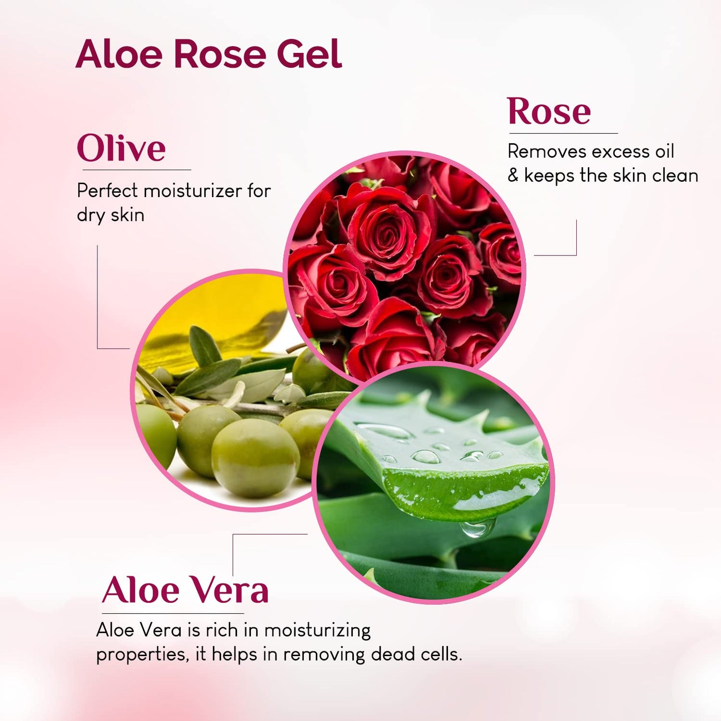 KAZIMA Aloe Rose Gel for Face and Body, 1kg