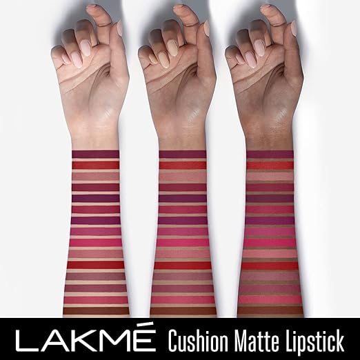 Lakme Cushion Matte Lipstick, Purple Diamond, 4.5g (Matte)