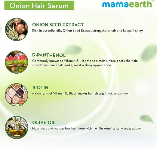 Mamaearth Onion Hair Serum with Onion & Biotin, 100 ml