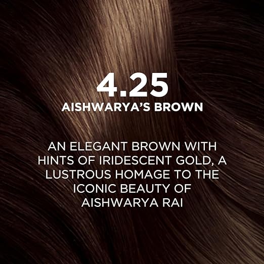 L'Oreal Paris Excellence Creme Hair Color, 4.25 Aishwarya's Brown, 72ml+100g