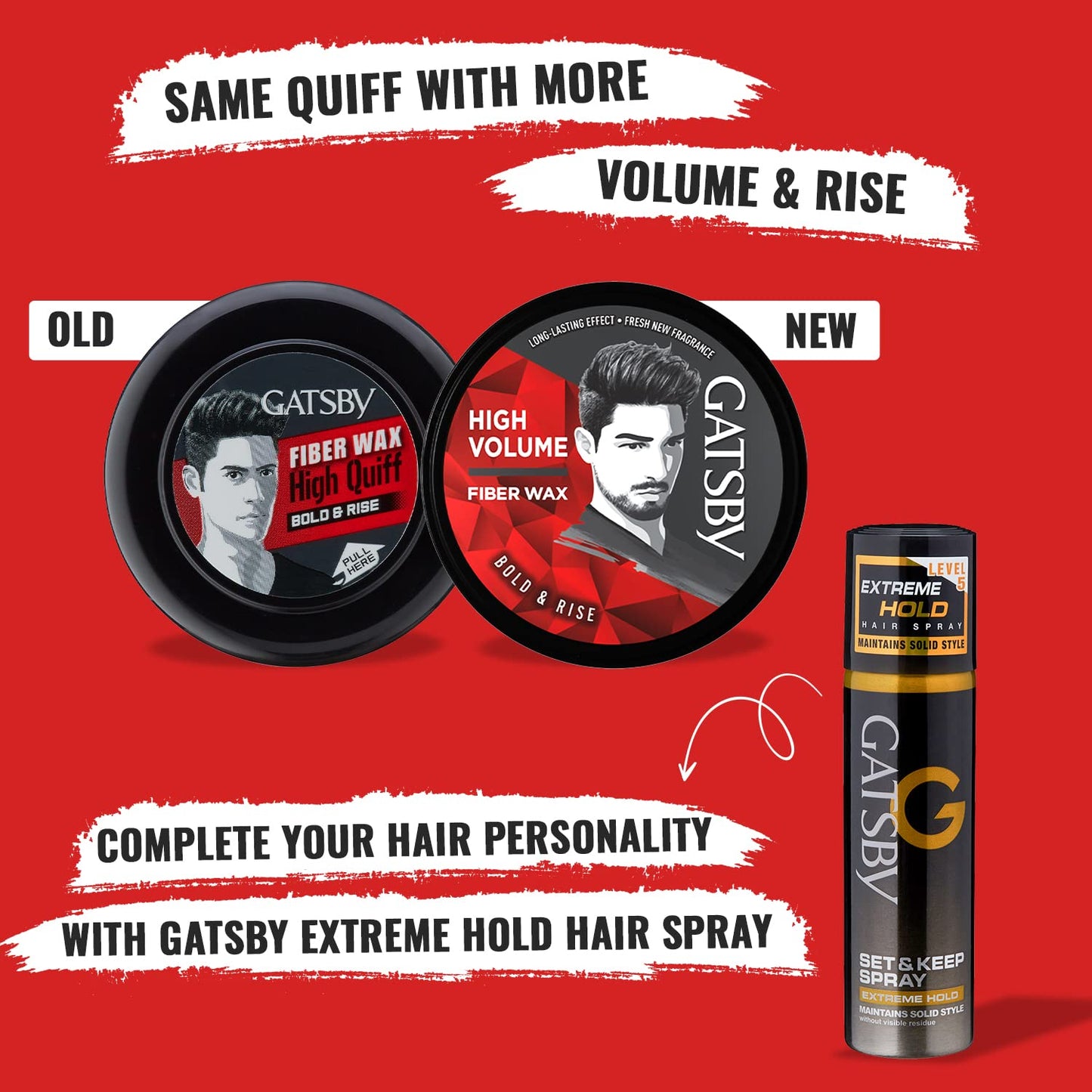 Gatsby Styling Fiber Hair Wax - Bold & Rise, 75 gm