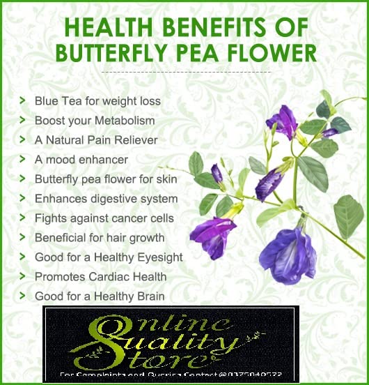 Online Quality Store Butterfly Pea Flower Tea, 100 gm