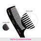 Vega Grooming Hair Comb,Handmade, (India's No.1* Hair Comb Brand)For Men and Women,Black, (HMBC-203)