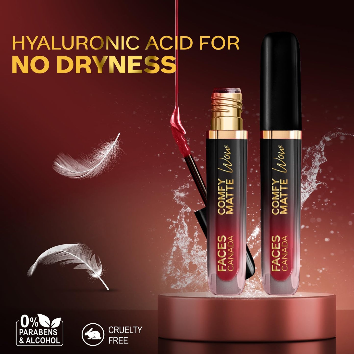 FACESCANADA Comfy Matte Wow Liquid Lipstick Maroon Maven 05 3.8ml | One Swipe Application | Highly Pigmented