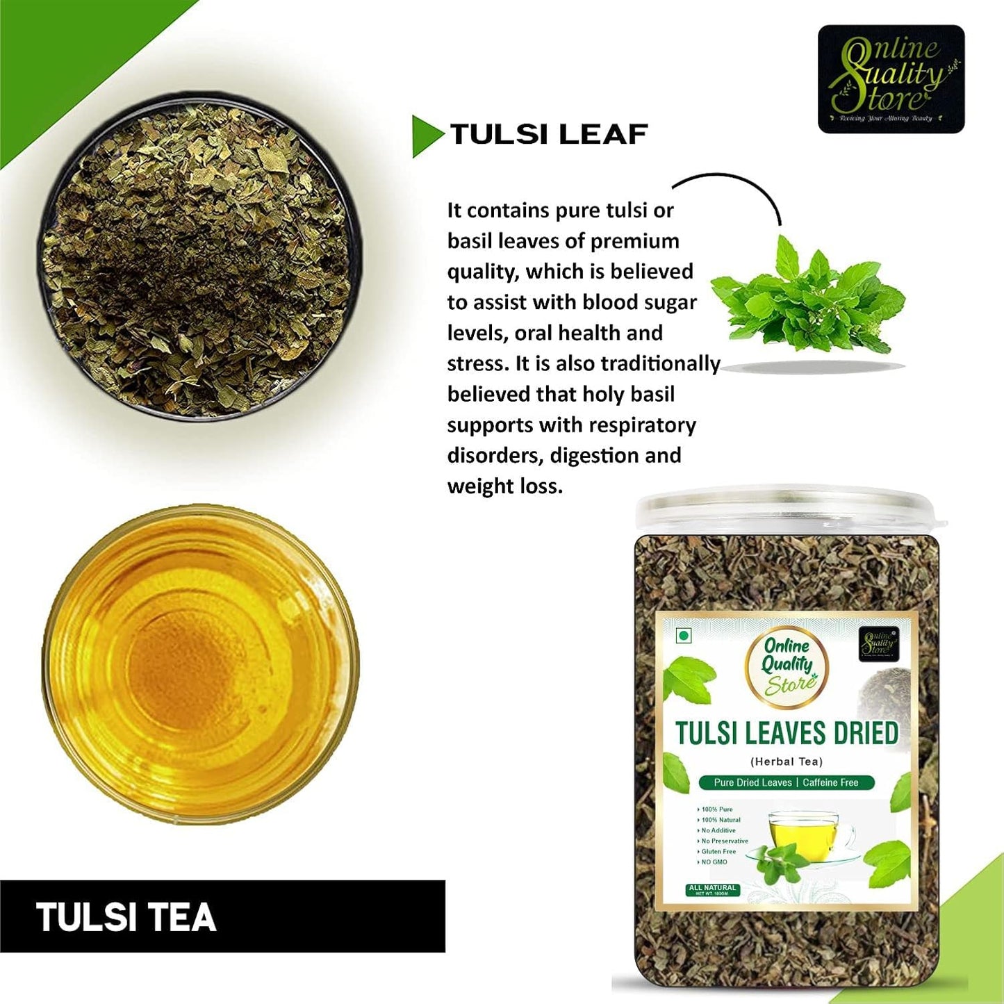 Online Quality Store Tulsi Tea, 100 gm
