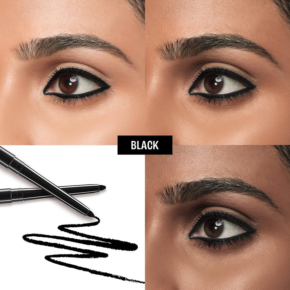 Lakme 9 to 5 Eyeconic Kajal, Matte Waterproof Kohl, Smudgeproof Kajal Pencil , Black, 0.35 gm  Pack of 2