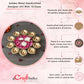eCraftIndia Golden Metal Handcrafted Flower Decorative Urli with 10 Diyas | s | Diwali Decoration Items for Home Decor | Housewarming, Diwali Gift