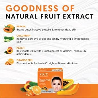 Vlcc Herbal Papaya Fruit Single Facial Kit 50 Gram