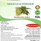 Mi nature Neem Leaf Powder (Azadirachta Indica)/ 100% Pure, Natural and Organic - (227g / (1/2 lb) / 8 ounces) - Resealable Zip Lock Pouch